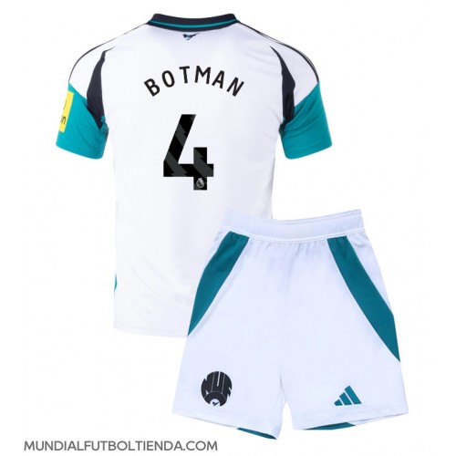 Camiseta Newcastle United Sven Botman #4 Tercera Equipación Replica 2024-25 para niños mangas cortas (+ Pantalones cortos)